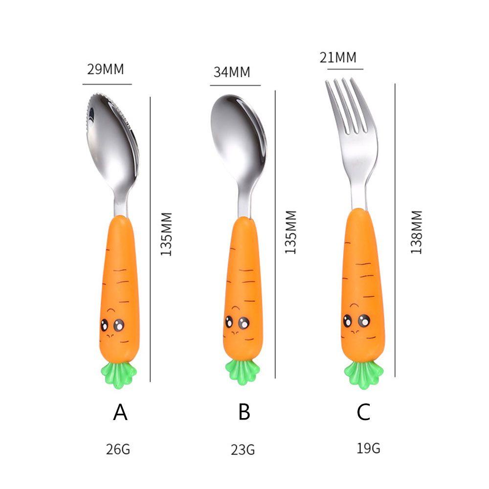 Peralatan Makan Bahan Stainless Steel Motif Kartun Bunga Untuk Bayi