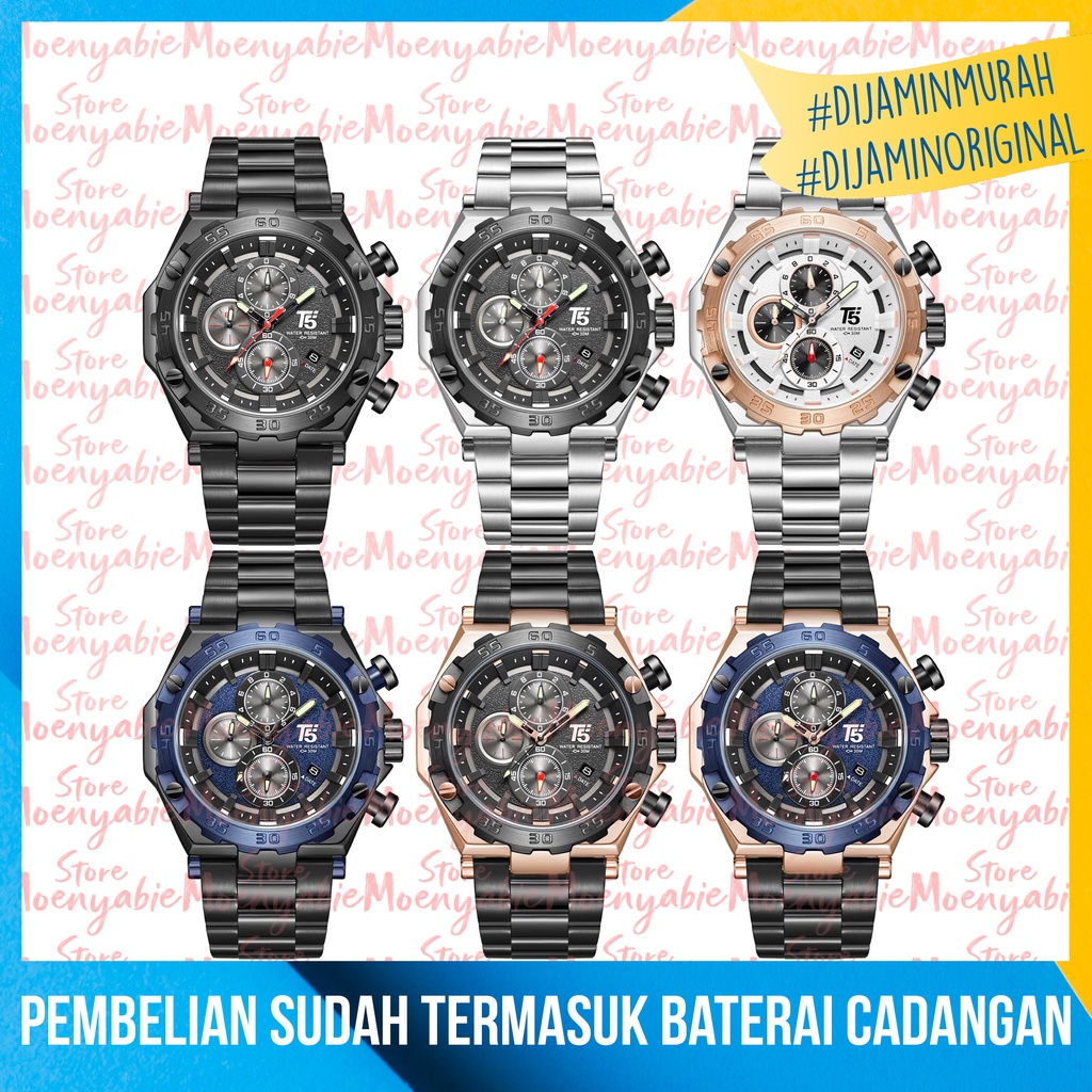 Jam Tangan Pria T5 H 3847G Original Dan Anti Air Jam Tangan T5