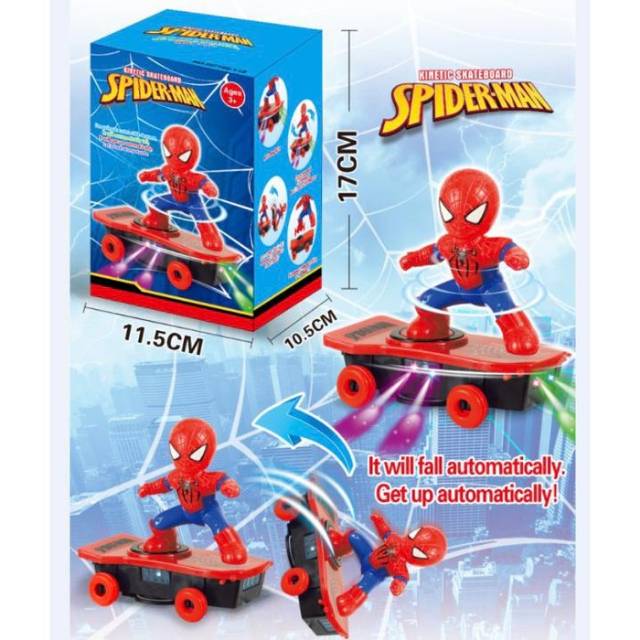 MAINAN SPIDER MAN Skuter Skateboard Elektrik Gambar Kartun Spiderman