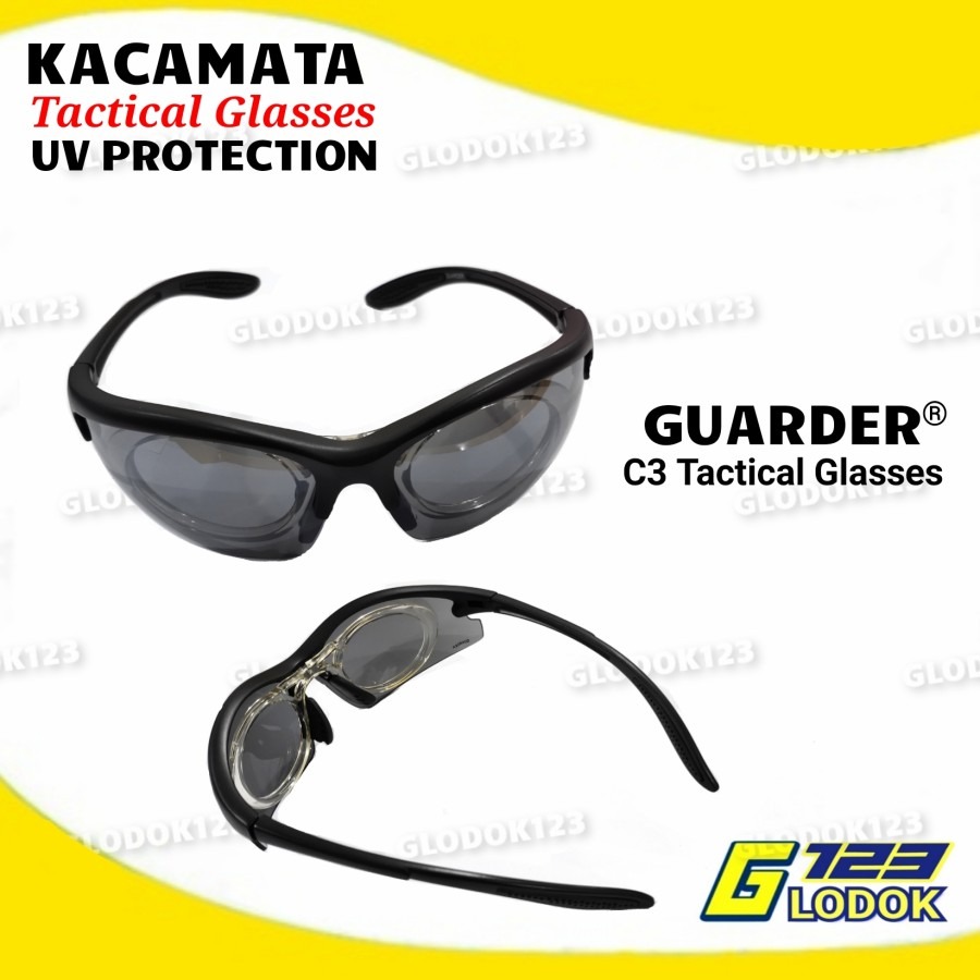 Kacamata Police Military Tactical Airsoft Sepeda Motor Anti UV