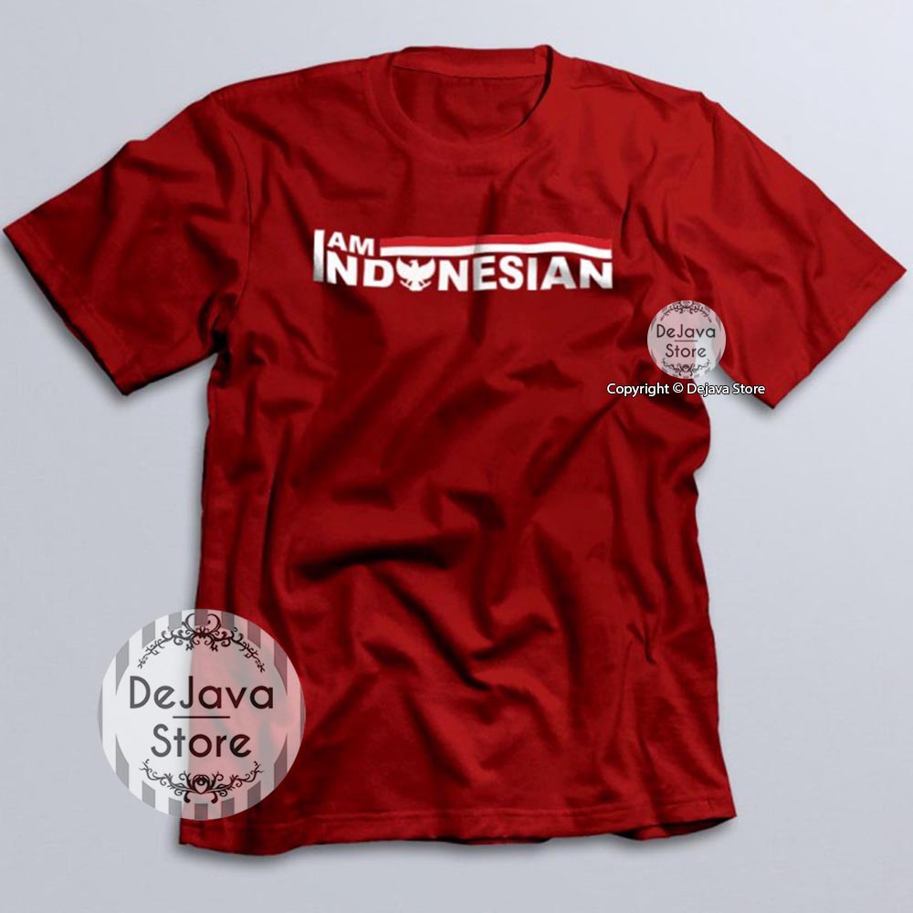 Kaos Distro Indonesia Iam Indonesian Baju Kemerdekaan Cotton Combed 30s Unisex Premium | 1608-2