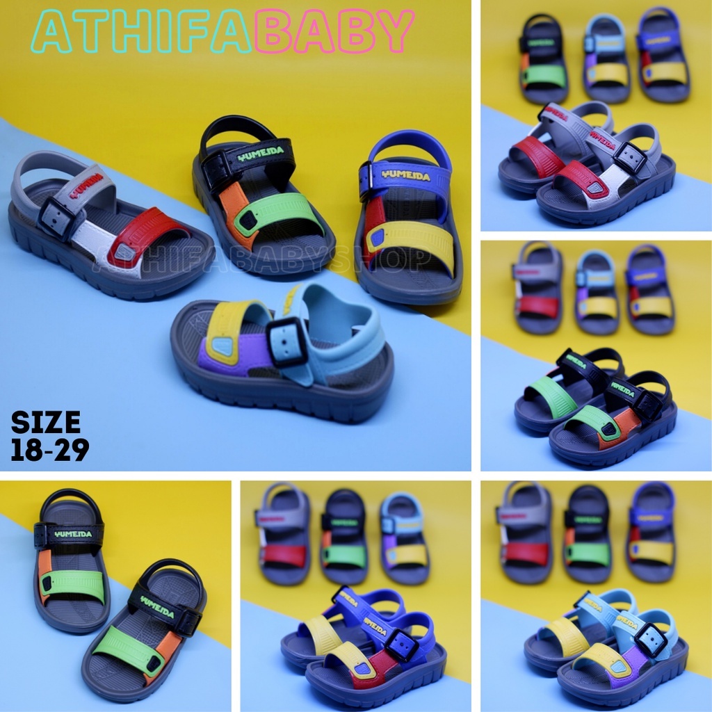 Sepatu Sandal Anak Laki Usia 6 Bulan 1 2 3 Tahun Size 18-23 Sendal Gunung Karet Balita Bayi Cowok