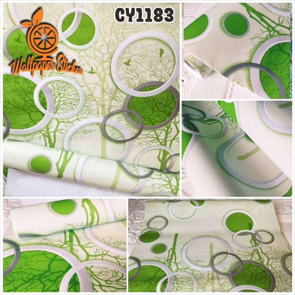 Wallpaper Dinding Stiker 1 m Motif 3D polkadot - Wallpaper Kamar Tidur Ruang Tamu