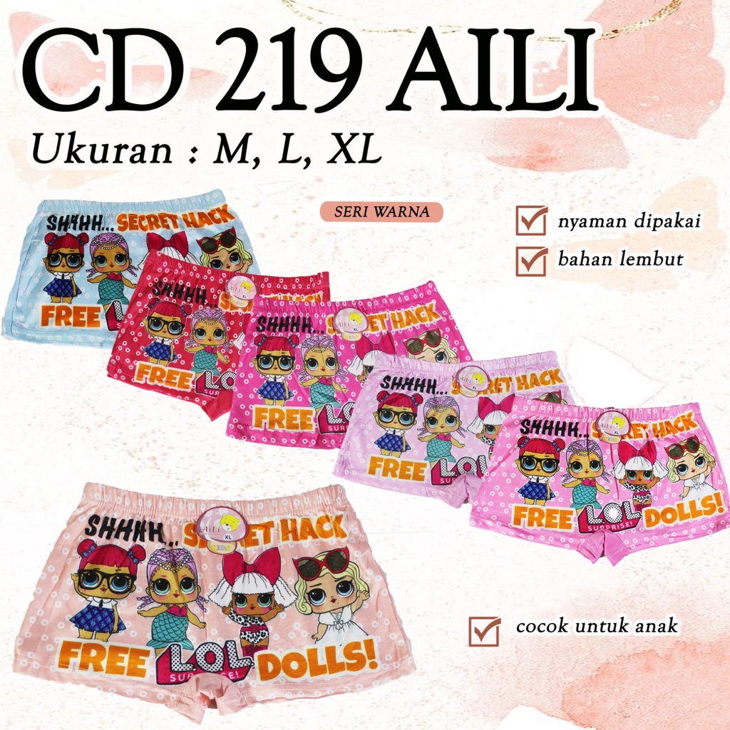 VS - BOXER ANAK PEREMPUAN MOTIF | CELANA DALAM ANAK MOTIF LUCU