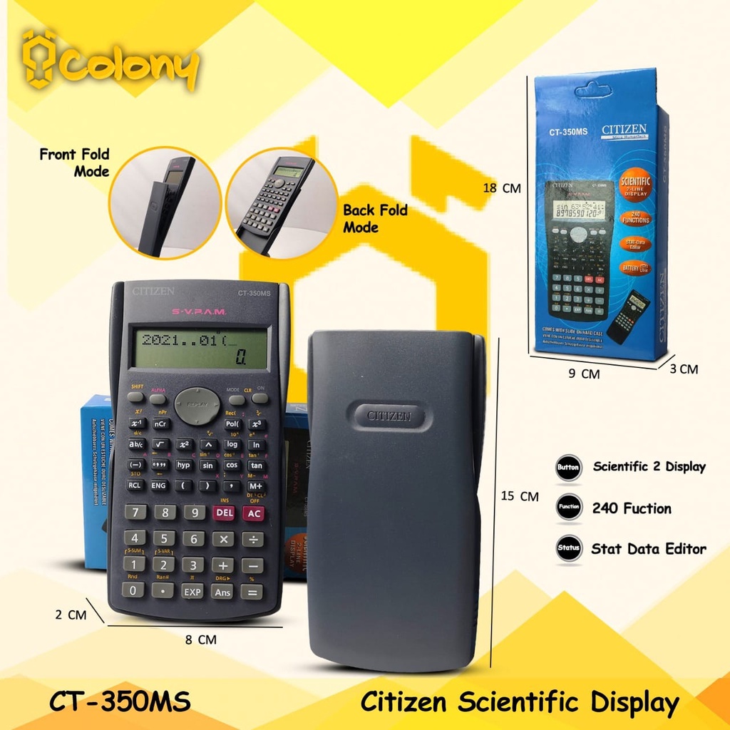 

Citizen CT350MS Kalkulator Scientific Calculator Belajar Sekolah Calkulator Kakulator Mini Saku Kecil Murah Bagus Awet Asli Ori Original Digital Saintifik Fisika Matematika