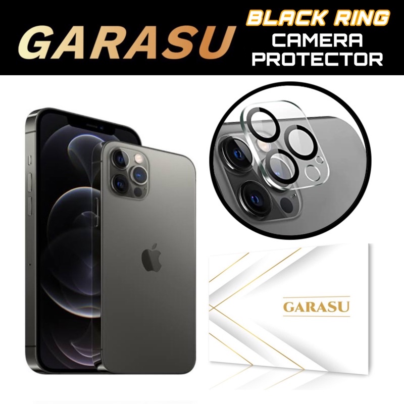camera protector iphone 12   iphone 12 pro   iphone 12 pro max   iphone 12 mini  black ring 