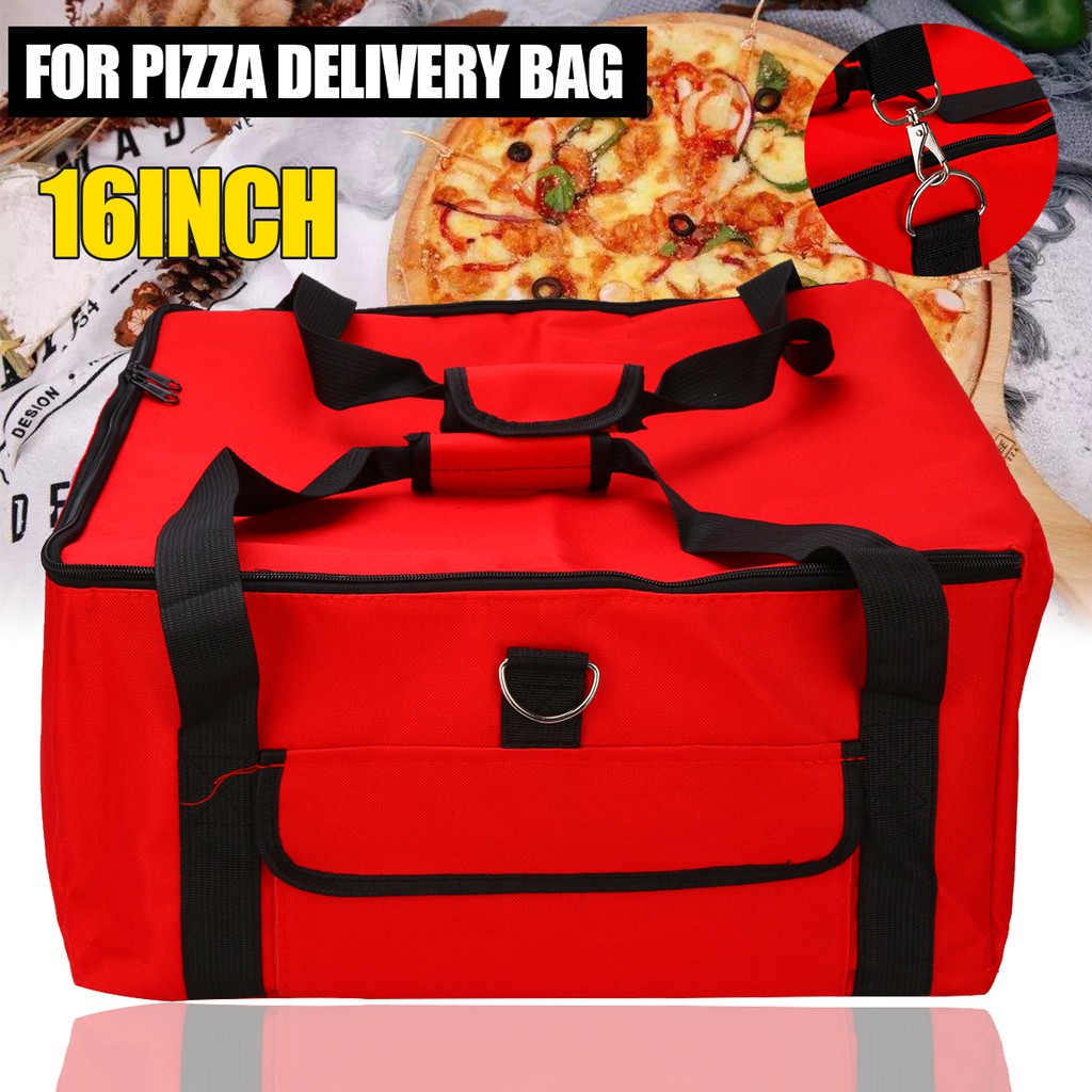 New Pizza Delivery Bag Insulated Thermal Food Storage Delivery Holds 16 Pizza Shopee Indonesia