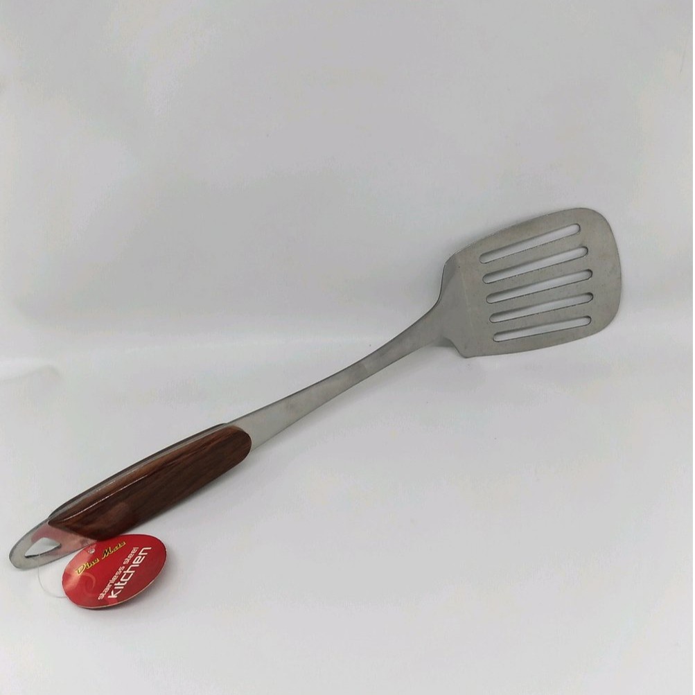 Sodet Stainless Dinemate Gagang Coklat Spatula Stainless