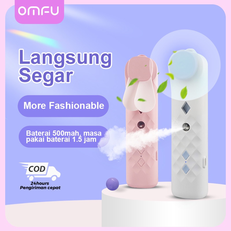 OMFU FN-23 nano spray kipas angin portable nano spray kipas 2in1