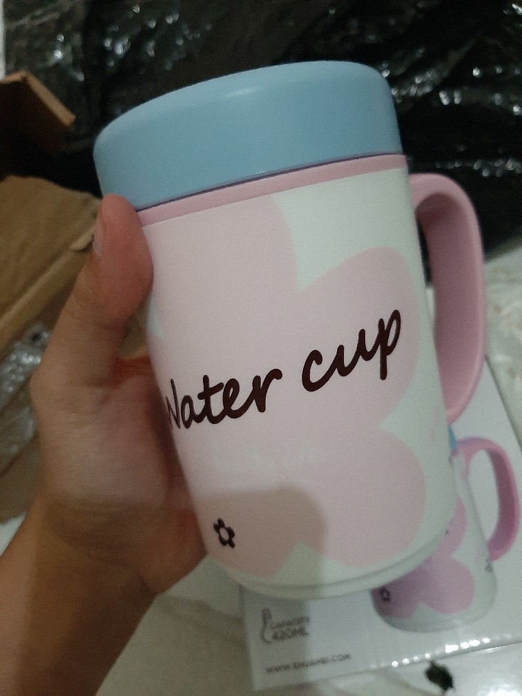 Gelas Minum Homio Water Cup 8590 Plastic Glass Pink Blue // Gelas Minum Lucu Murah