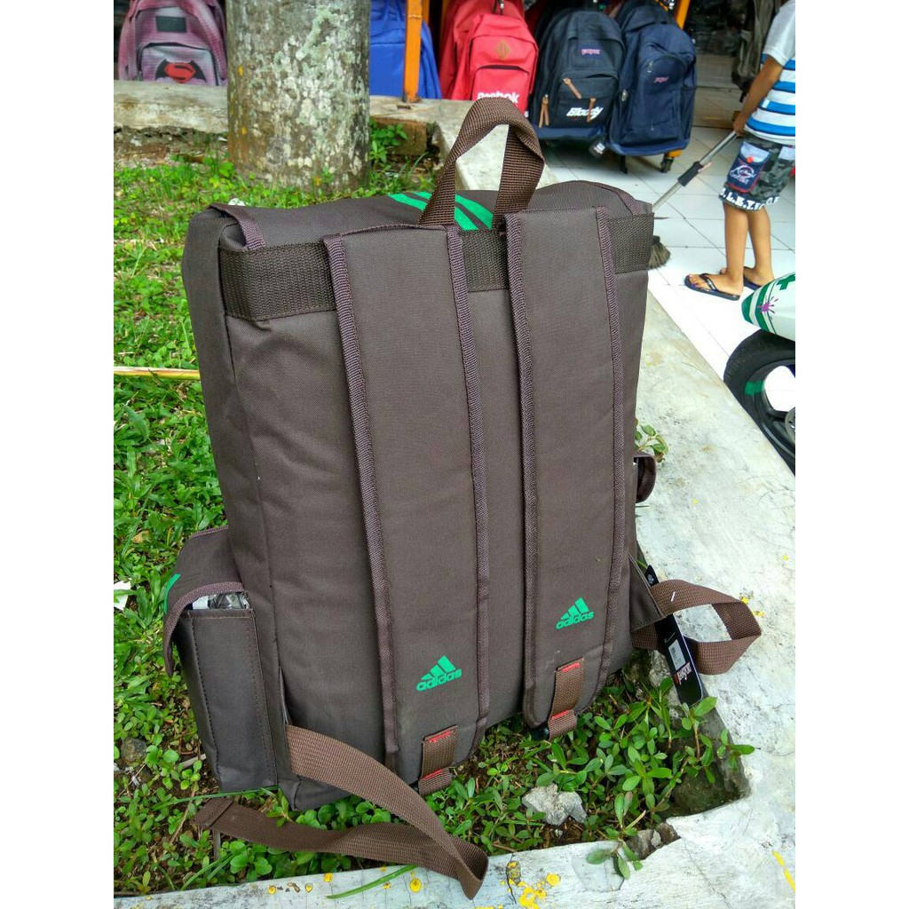 Ransel Sablon Adidas Predator Tas Sekolah Wanita Tas Nilon Hitam Ransel Anti Maling Wanita Ransel Travel Wanita Kasual Tas Punggung Korea Mochilaz