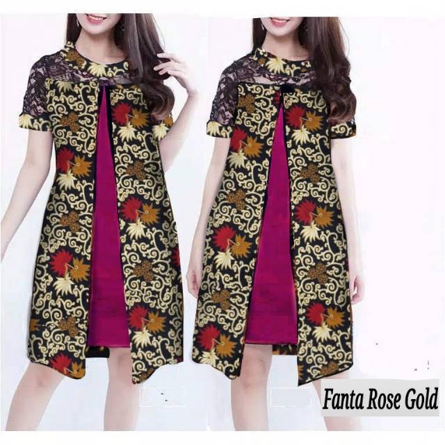 READY STOK DRESS BATIQ NAURA BRUKAT