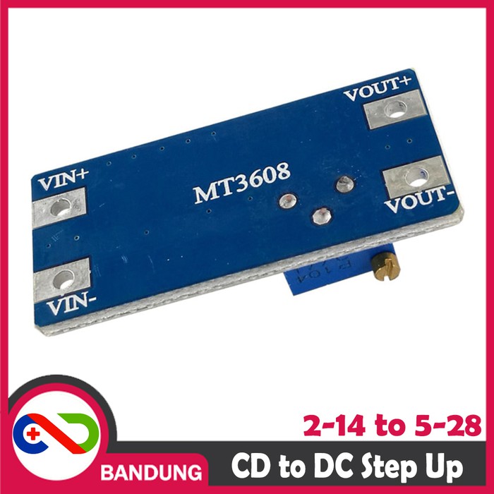 STEP UP MODULE MT3608 ADJUSTABLE STEP UP BOOST DC 2A 2V-24V TO 5V-28V