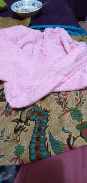 Zola_batik Couple Gamis Brokat Kamaratih Pink Series