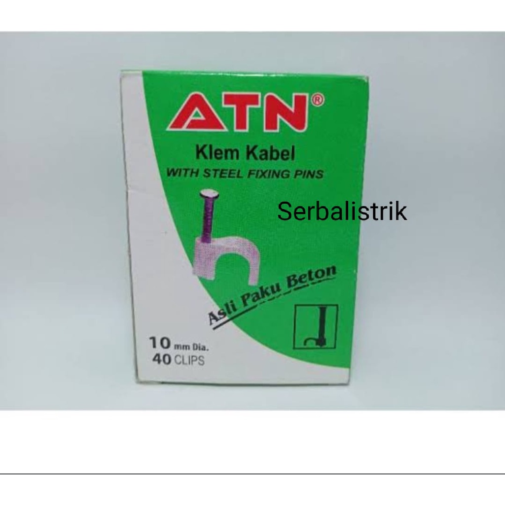 Klem Kabel 7mm 8mm 9mm 10mm 12mm Paku Beton Asli Klem Asli Paku Beton