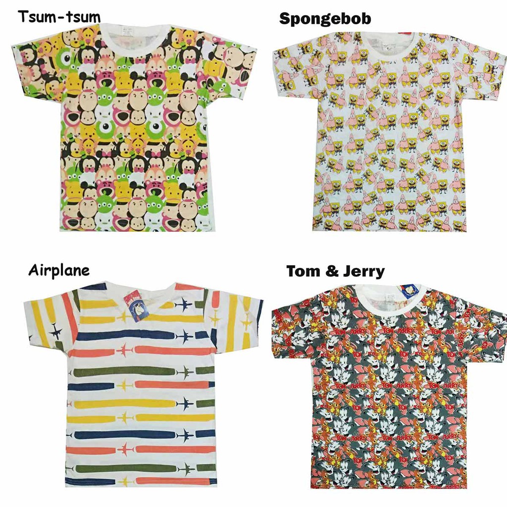 Kaos Anak Laki - Laki MOTIF KARTUN Size 2 4 6 8 10 12 lengan pendek cewek cowok mk jerry panda Baby Tee Girl Boy murah