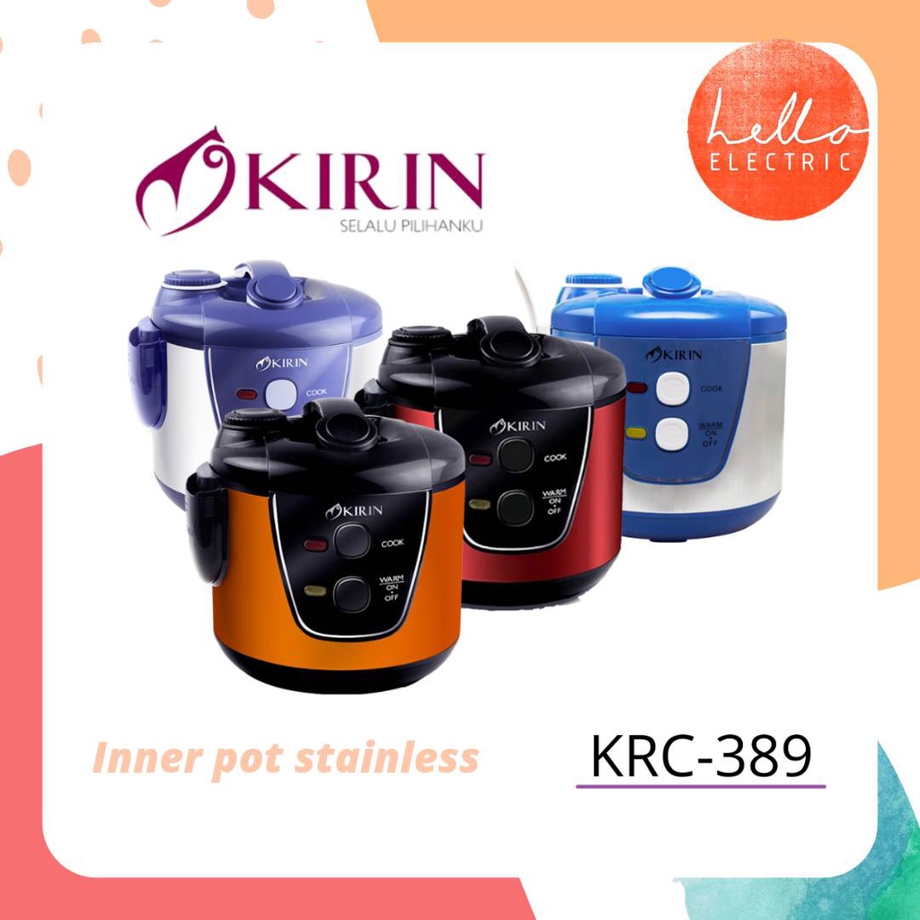 MAGIC COM KIRIN 2 LITER KRC-389 PENANAK NASI STAINLESS