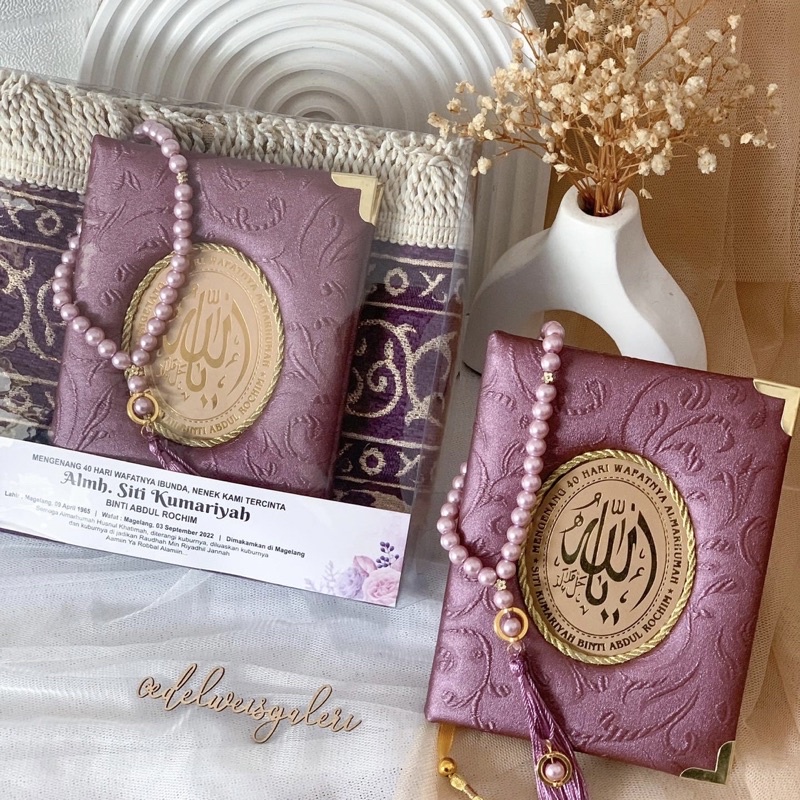 PAKET YASIN / HAMPERS PENGAJIAN / CETAK BUKU YASIN DAN TAHLIL HARDCOVER OSCAR / YASIN HARD COVER BEL