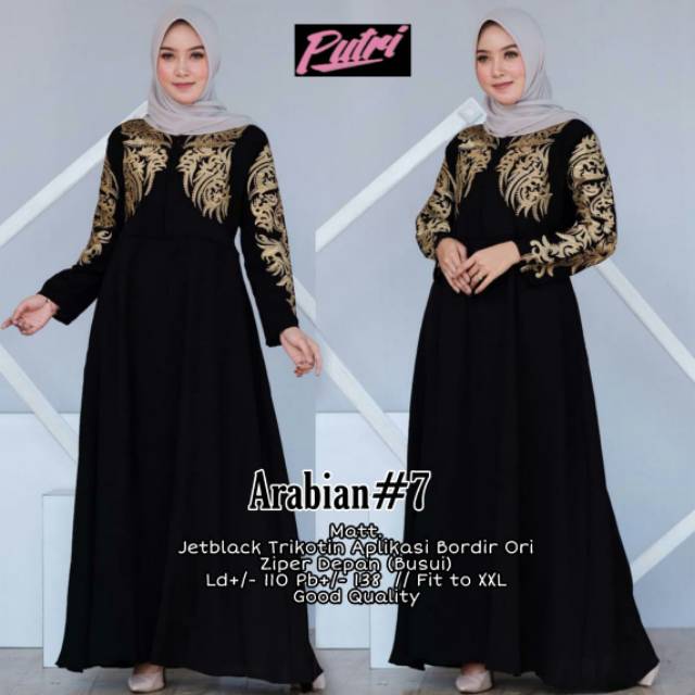 NF3.Gamis Hitam Arabian
