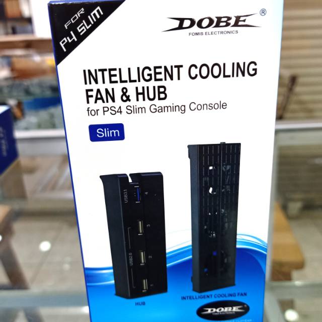 DOBE INTELLIGENT COOLING FAN &amp; USB hub for PS4 SLIM GAMING CONSOLE