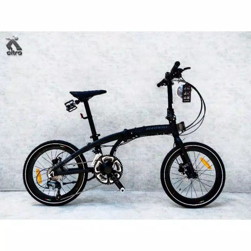 Sepeda lipat element ecosmo z10 black coral