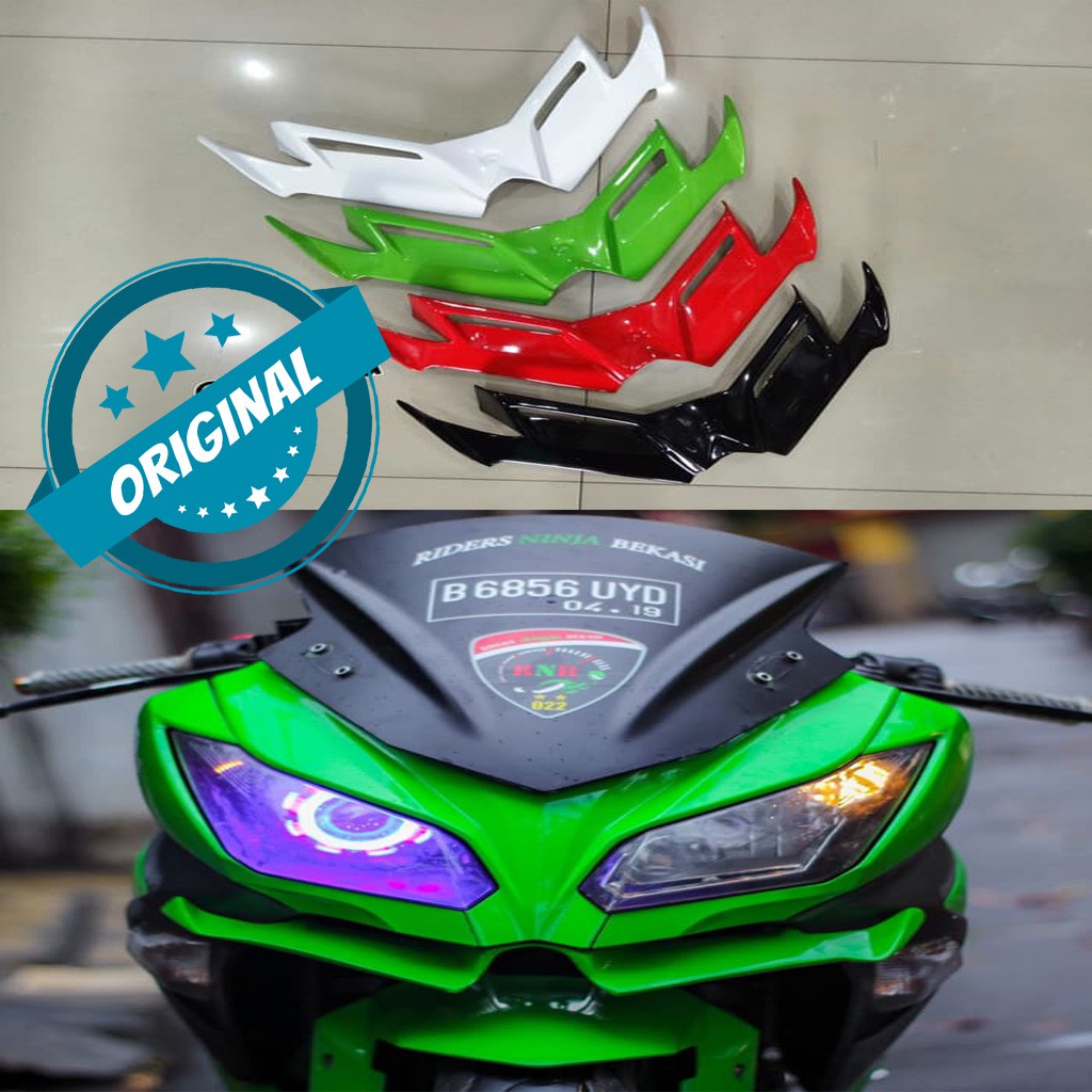 Winglet Ninja 250 Fi Karbu Sayap Depan Ninja 250 Fi Karbu Aksesoris Accesoris Variasi Ninja 250