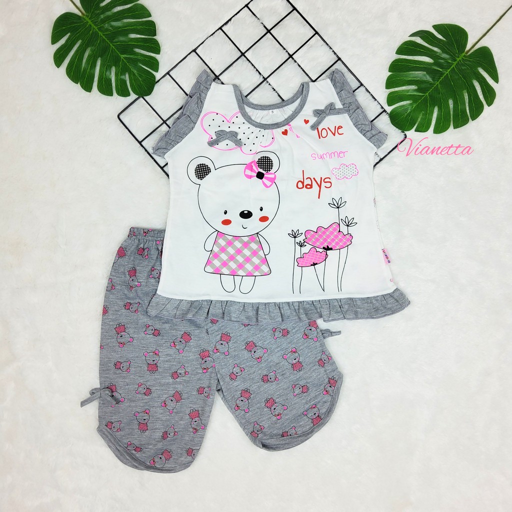 BAJU TIDUR ANAK PEREMPUAN | SETELAN SINGLET USIA 2-8 TAHUN