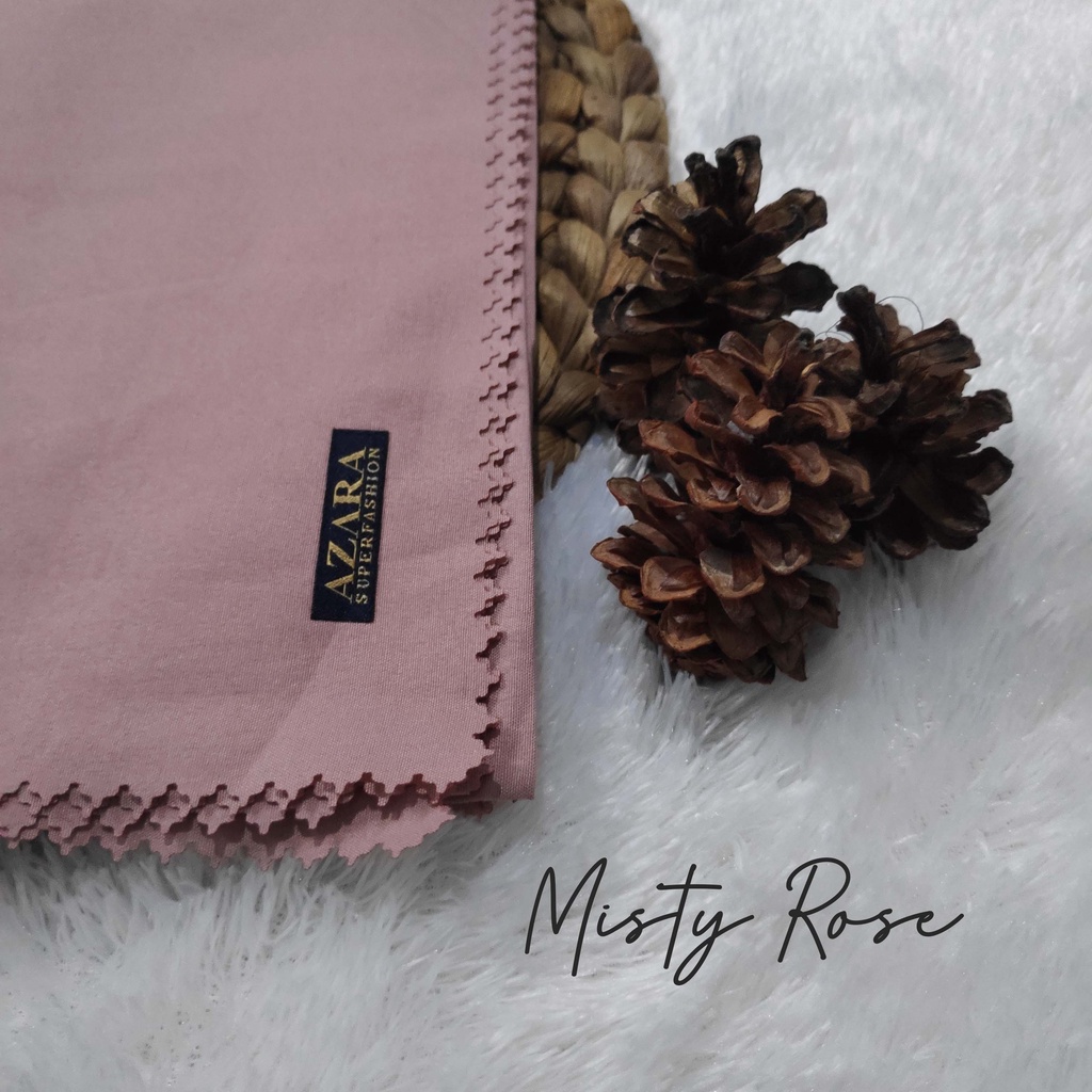 HIJAB AZARA VOAL LASERCUT, VOAL AZARA, JILBAB SEGI EMPAT AZARA VOAL LC, AZARA VOAL JAPAN LC-Misty Rose