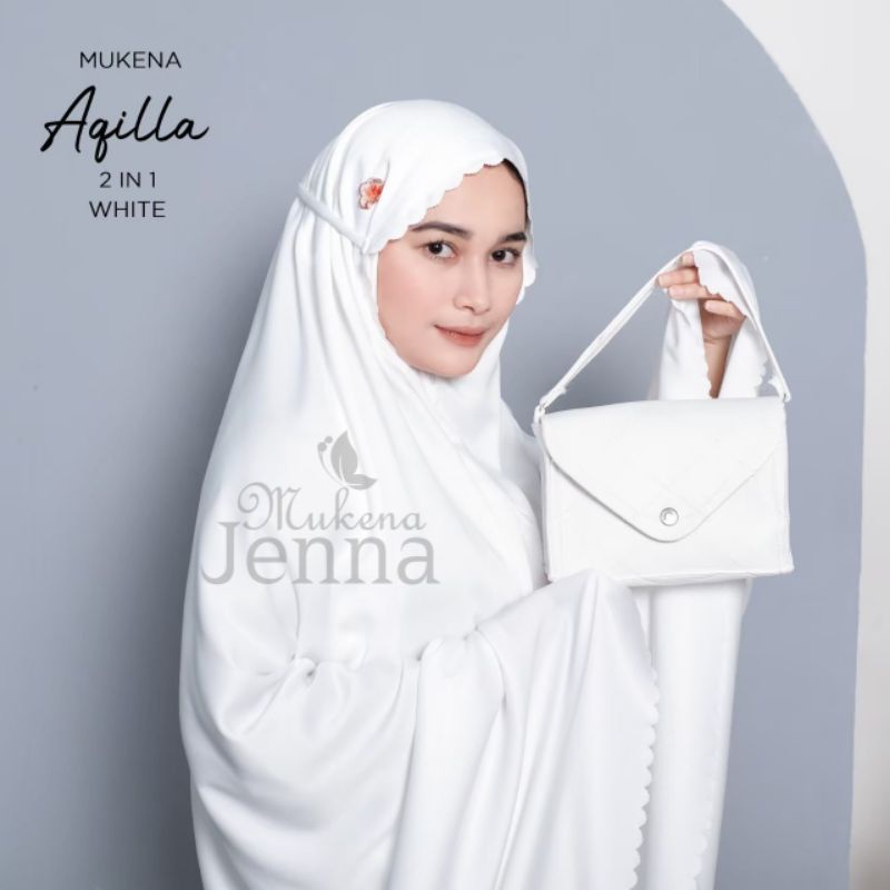 MUKENA SILKY 2in1 DEWASA PONCO TRAVELING AQILLA ORIGINAL JUMBO LASERCUT TRAVELING POLOS CANTIK MUKEN