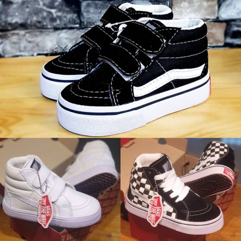 SEPATU SNEAKER ANAK VANS SK8 HIGH VELCRO PEREKAT SIZE 21-35