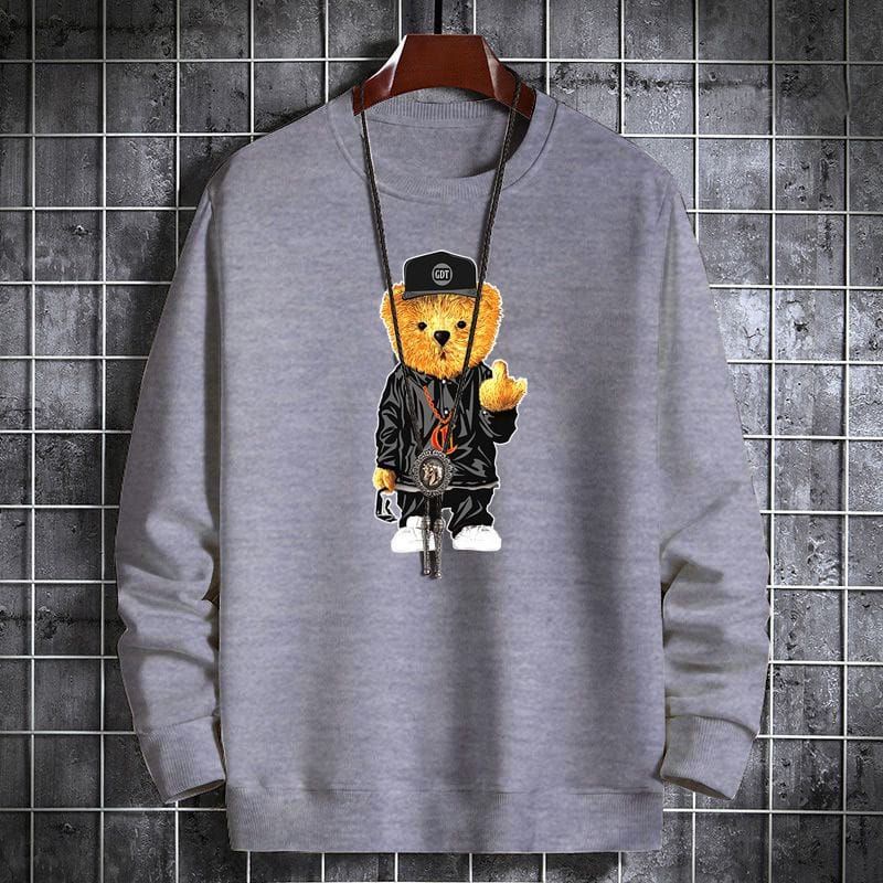 baju lengan panjang pria  dan wanita unisex metal teddy bear kaos distro keren