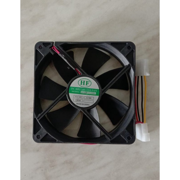 Fan Casing 12CM Hitam / Kipas CPU + Baut / Fan Casing Hitam 12 Cm