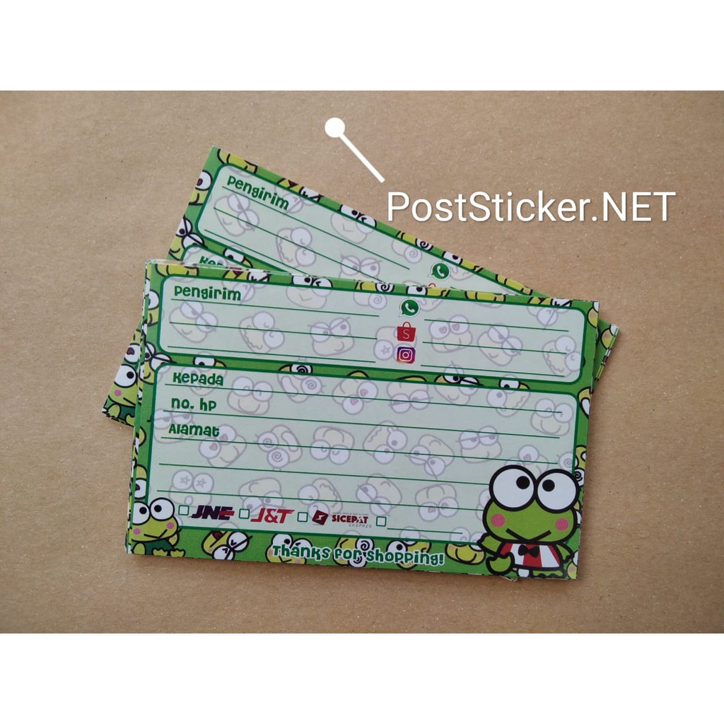 

Sticker Alamat Pengiriman all Olshop corak keropi
