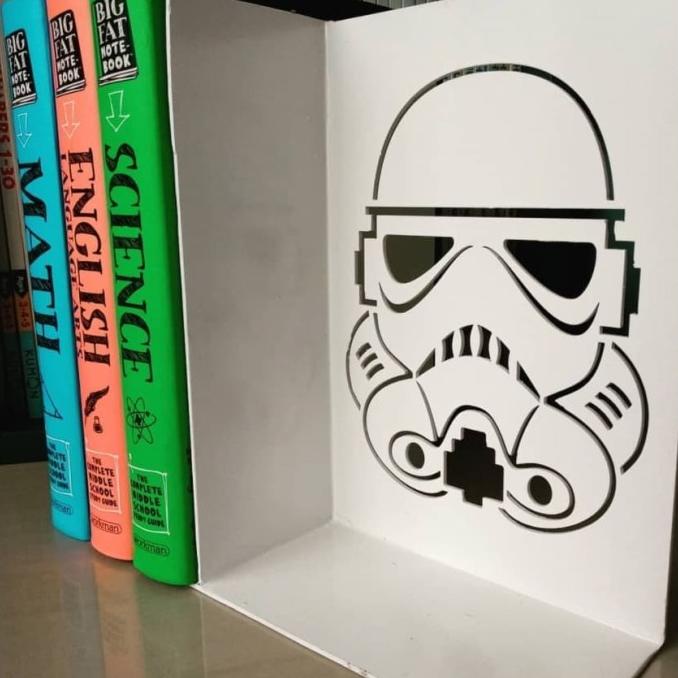 Star Wars Storm Troopers Pembatas Buku Besi Rak Buku Book End Terlaris