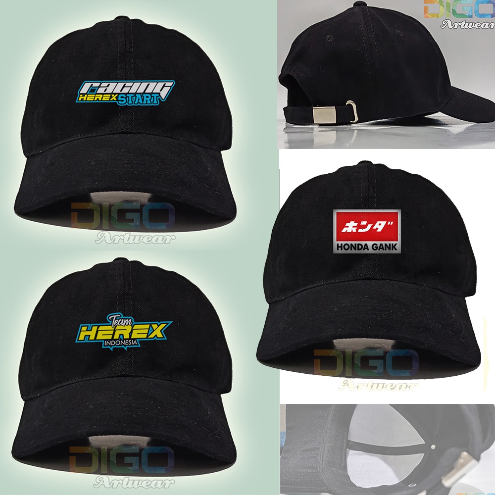 Topi Premium Racing Start Herex Caps Honda Gank Team Herex Indonesia