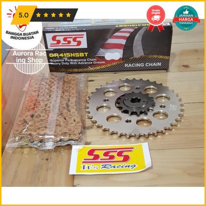 Sparepart Motor Gear Set Sss 415 Jupiter Z1 / Vega Zr / Jupiter Z New & Rantai Hsbt Terlaris