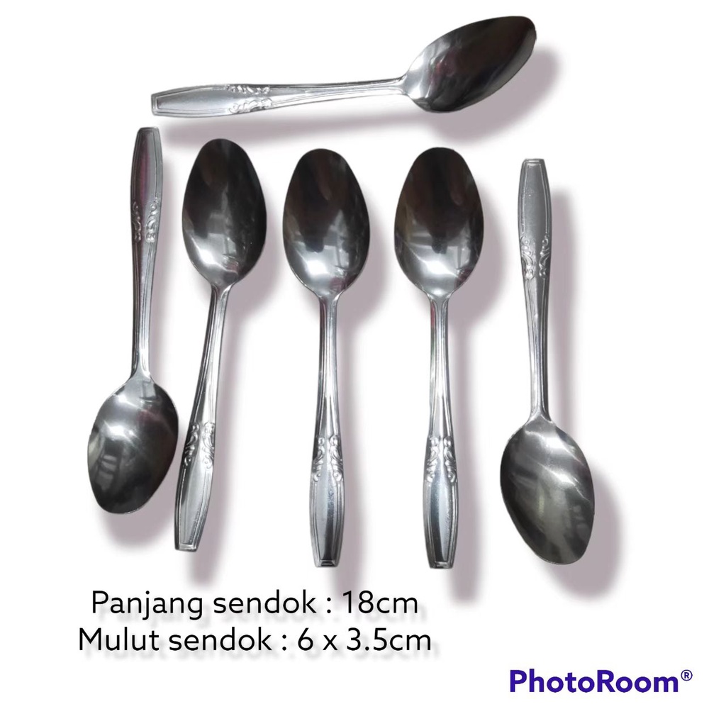 Sendok Makan Stainless alat makan panjang 18cm