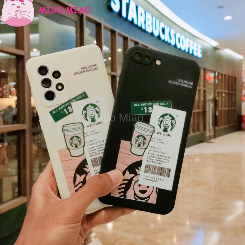 S5G0 MIAO STARBUCKS CASE SQUARE EDGE OPPO REALME A53 A33 A32 A3S F9 A5S A31 A C1 C2 C3 C11 C21 C25 H