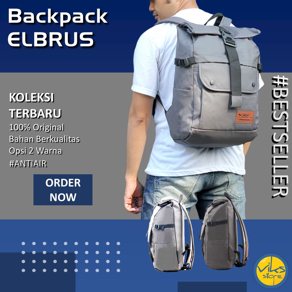 Tas Ransel Bahu Pria / Cowok Backpack Casual Multifungsi Original Anti Air