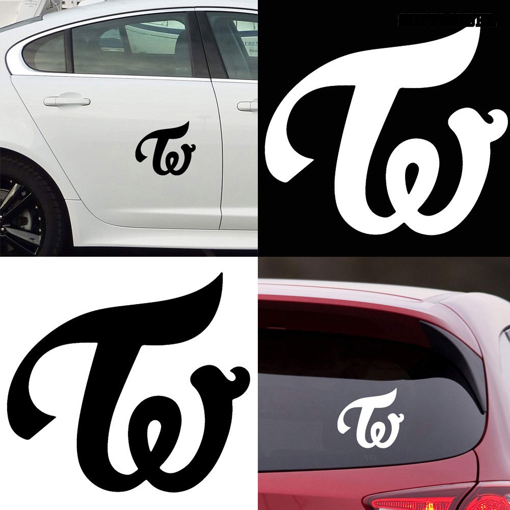 Stiker Logo Band TWICE Reflektif Untuk Bodykaca Jendela Mobil