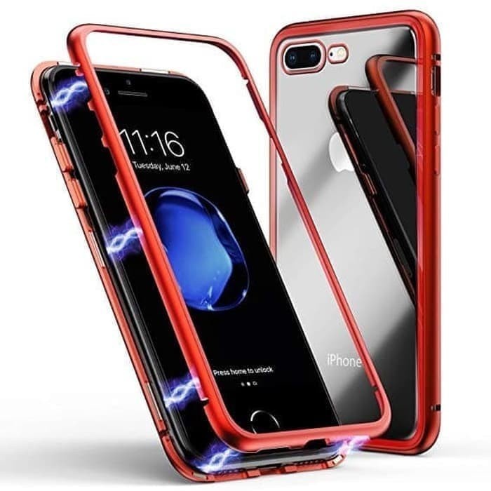 Case Magnetic Huawei P30 Transparant Premium Glass 2in1