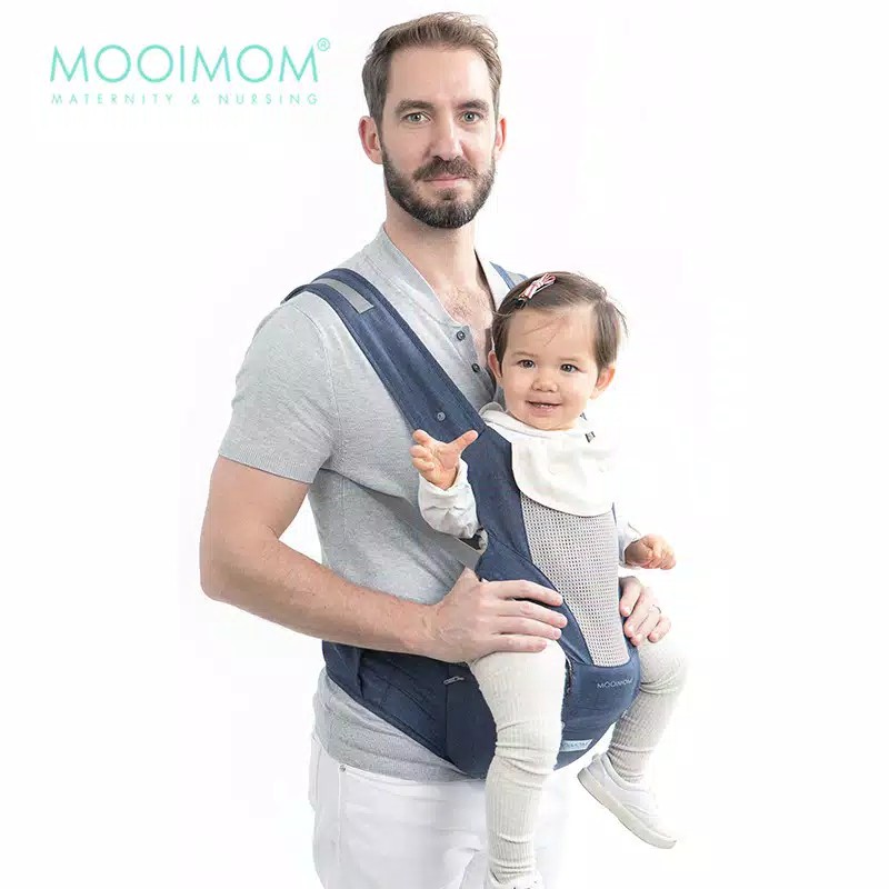 MOOIMOM Breathable Hipseat Carrier Gendongan Bayi (BABY MINISTRY)