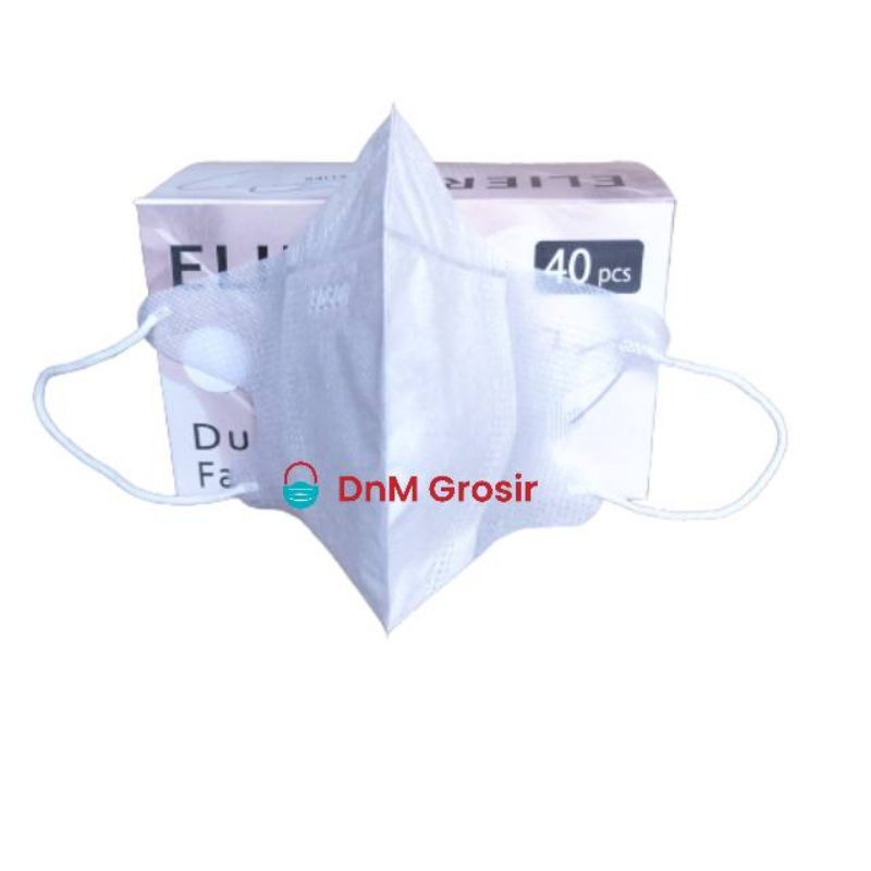 Masker Duckbill Boson Elier Putih Embos Kemenkes isi 40 pcs