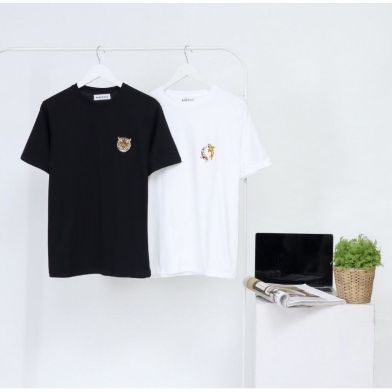 RIBSGOLD Tshirt Pattern Bordir / Kaos Bordir / Kaos Polos / Kaos Pria / Kaos Wanita / Oneck