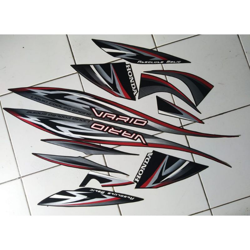 sticker list motor Vario 110 lama tahun 2012 bodi hitam