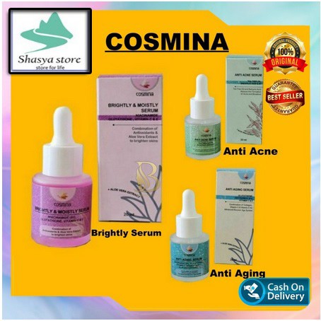 ✨SHASYA✨COSMINA SERUM GLOWING BPOM SERUM WAJAH | COSMINA FACE SERUM - SERUM WAJAH BRIGHTLY MOISTLY ANTI AGING ACNE BPOM