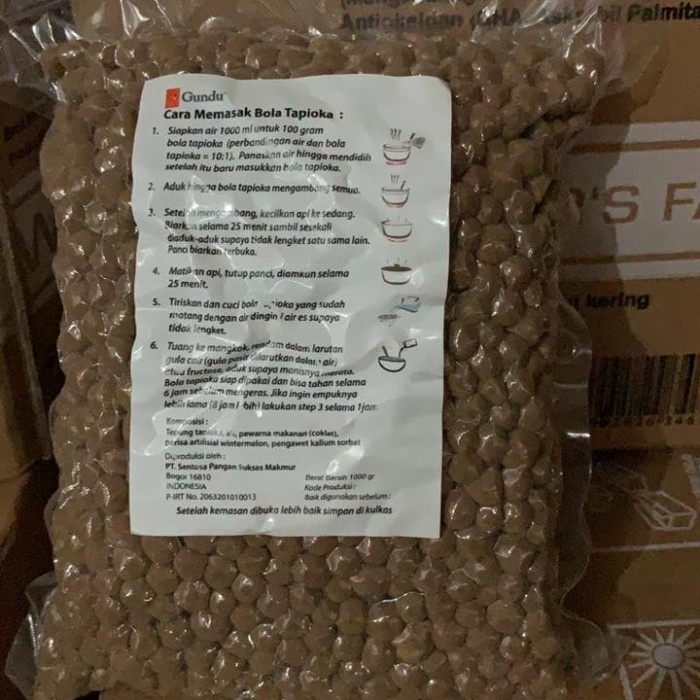 

PROMO [COD] Bola Tapioka / Boba / Bobba / Pearl Bubble Gundu 1 KG