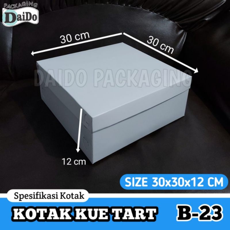 

ISI 10 PCS KOTAK ROTI KUE TART B-23 30x30x12 cm KARDUS DUS DOS BOX BROWNIS DONAT DUS KUE TART