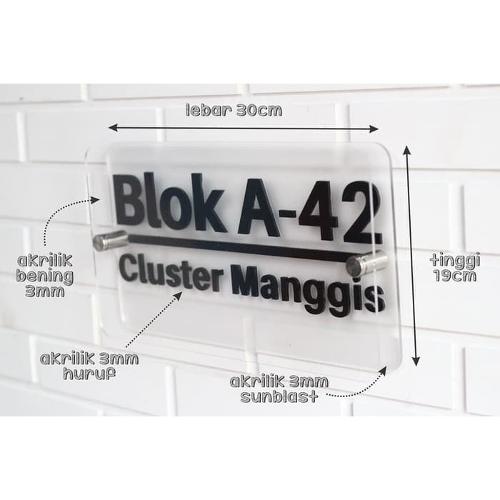 

MODERN SERIES 03 Nomor / Nomer Rumah Akrilik / Acrylic Murah - wr304 Diskon