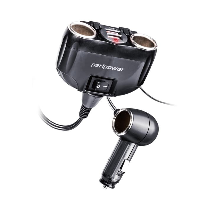 Peripower 2in1 12V Lighter Charger Mobil dengan Dual QC3.0 USB